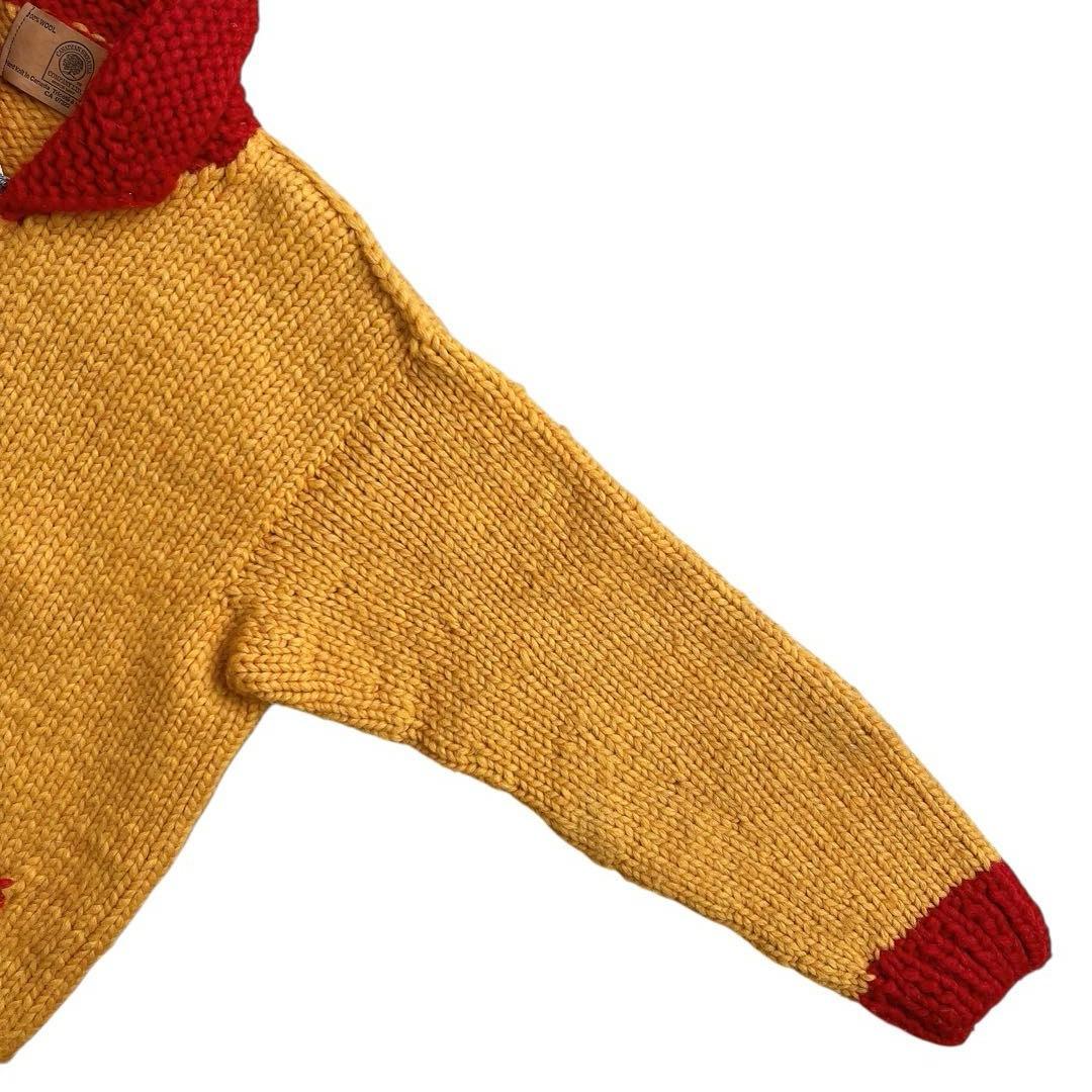 CANADIAN SWEATER　バイカラー　カウチン　ハンドニット　カナダ製