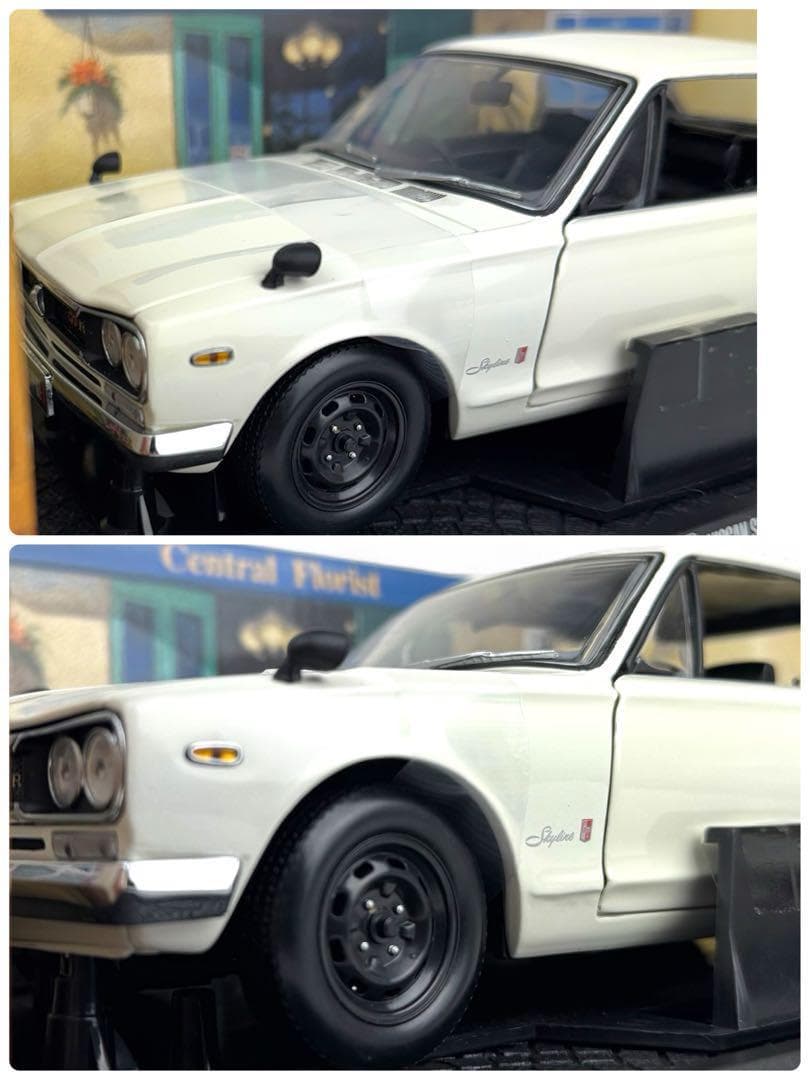 京商1/18日産スカイライン2000GT-R KPGC10 ホワイト ハコスカ
