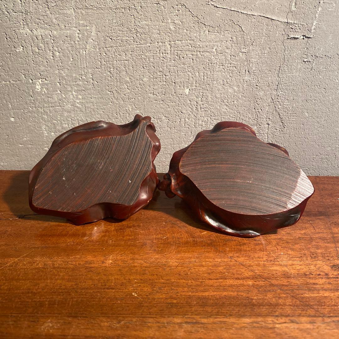 時代物 唐子 置物 蓮の葉 根付け オブジェ 骨董品 コレクション 練り物