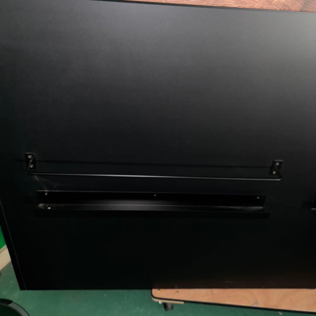 大型オープンラック 黒と木目調