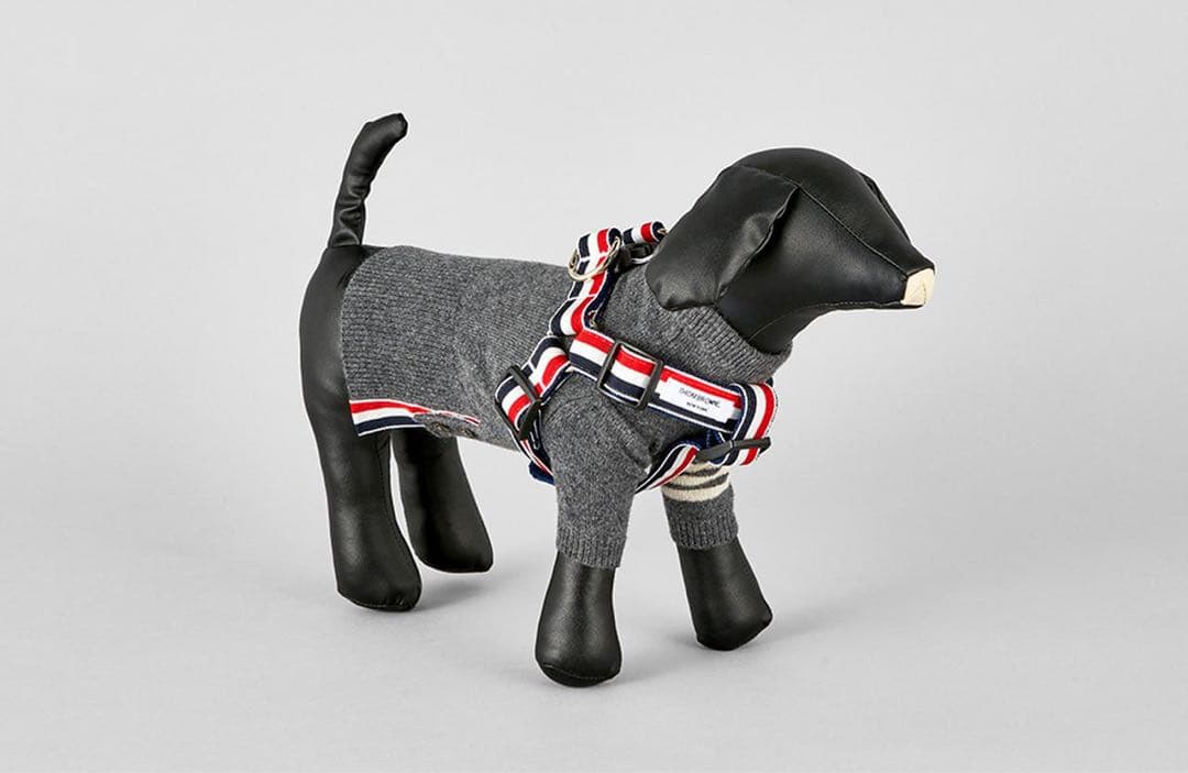 【THOM BROWNE】ドックハーネス 犬用 ペット用品 トリコロール S