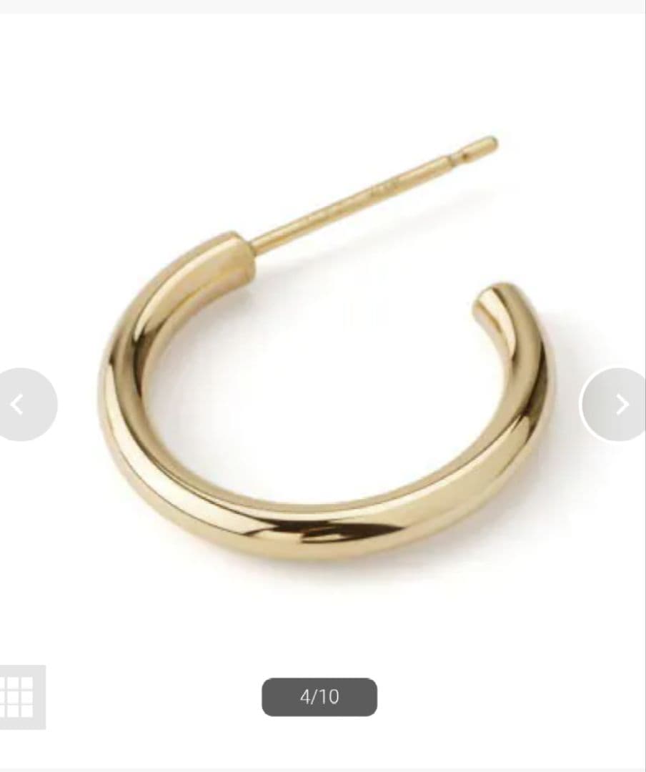 【シエナロゼ】パイプハーフフープピアス[M]