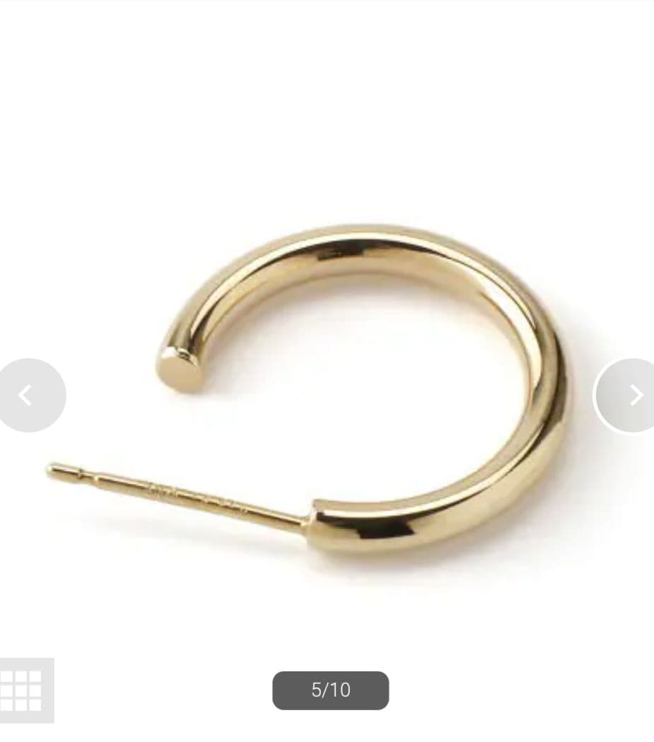 【シエナロゼ】パイプハーフフープピアス[M]