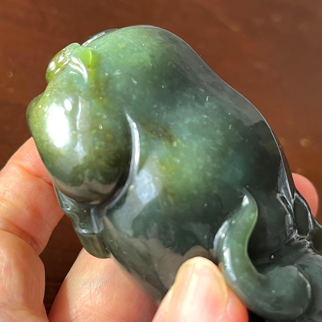 和田玉 ろうかん 青玉 藍青 古翡翠 彫刻 ネフライト 軟玉 アンティーク 希少