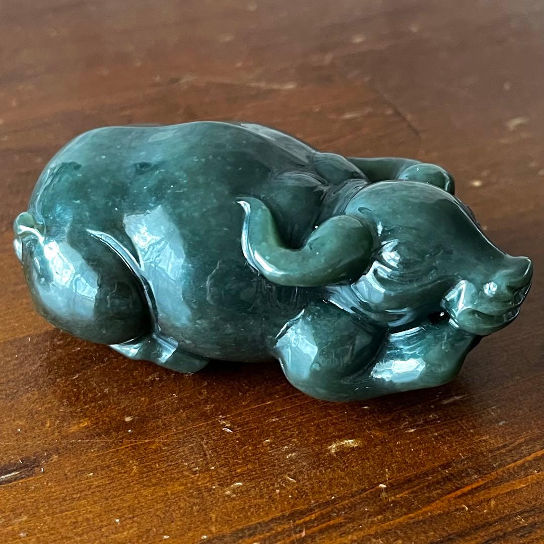 和田玉 ろうかん 青玉 藍青 古翡翠 彫刻 ネフライト 軟玉 アンティーク 希少