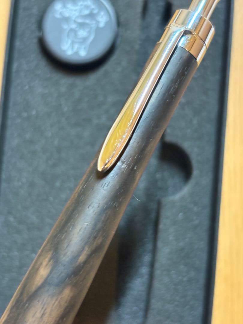 ※ri1　 こぶた工房　黒柿孔雀杢　ペンシル0.5