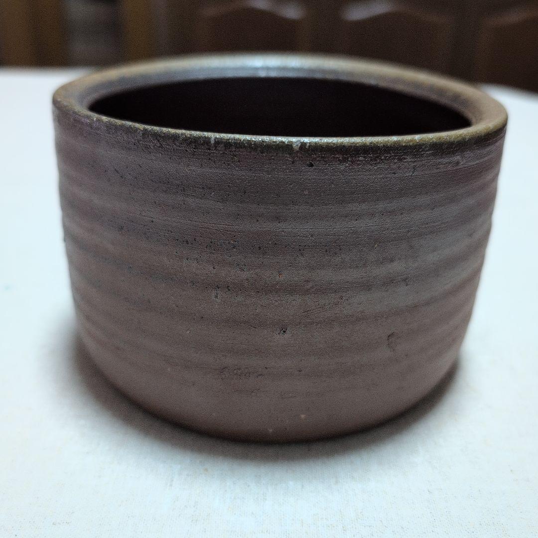 茶道具　建水　備前焼　陶峰造　陶印「カ」共箱入