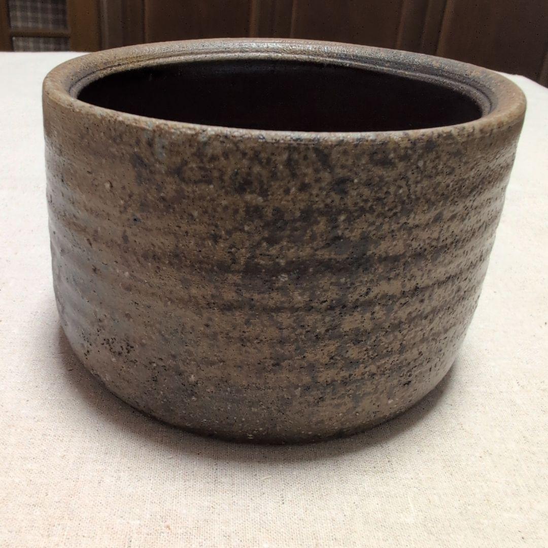 茶道具　建水　備前焼　陶峰造　陶印「カ」共箱入