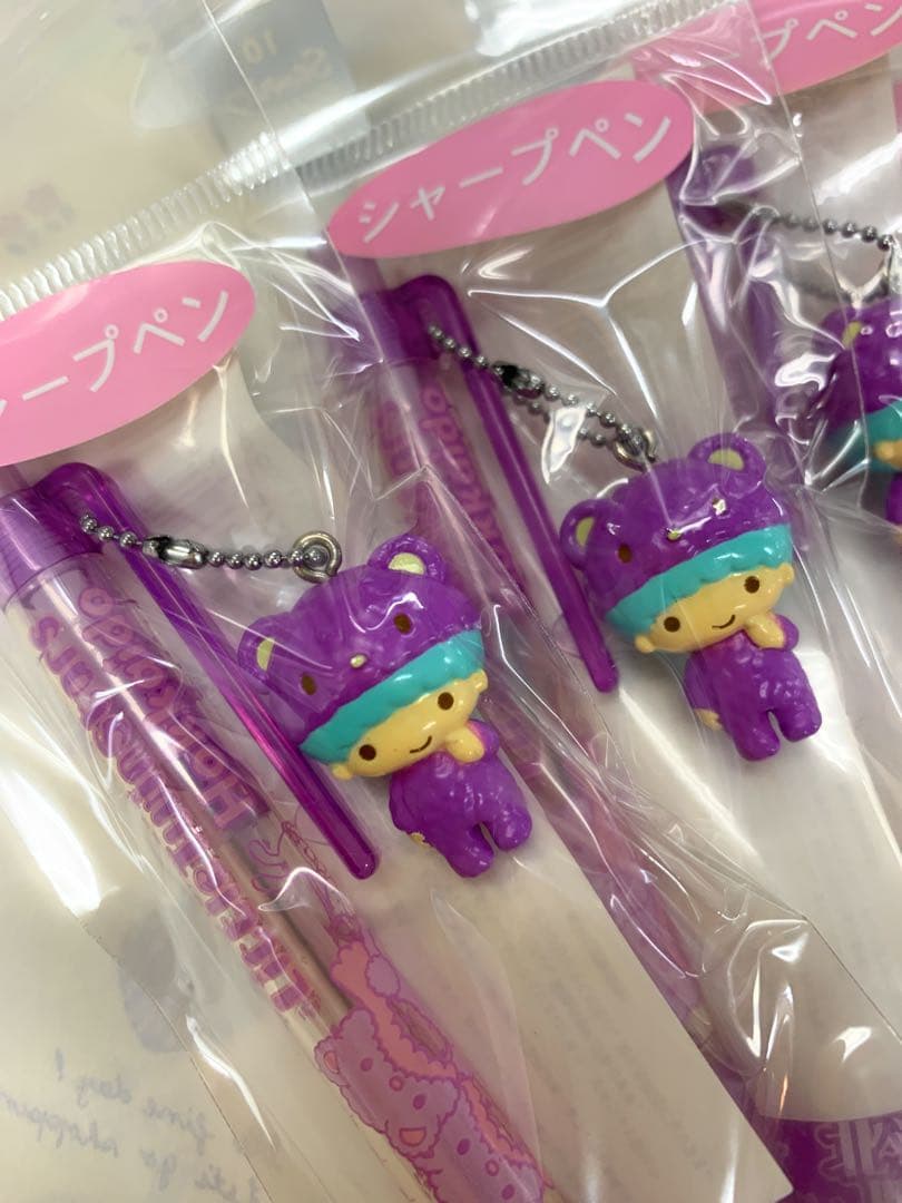 リトルツインスター　キキ＆ララ　北海道限定ラベンダーベア、キキシャープペン10本