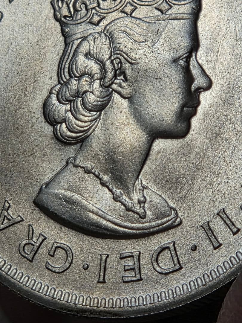 英領バーミューダ　エリザベス2世　発見350周年記念　1 クラウン銀貨　1959