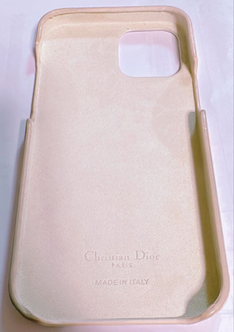 クリスチャンディオール ピンクベージュ トワルドジュイ柄 iPhoneケース