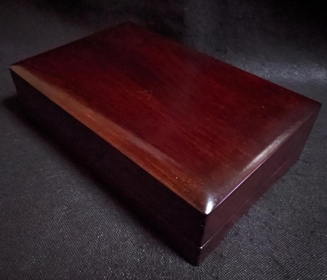 【澄泥硯】◆鱔魚黄の美石◆約八吋長方◆蘇州霊巖山◆唐木箱◆磨墨性優◆検→端渓