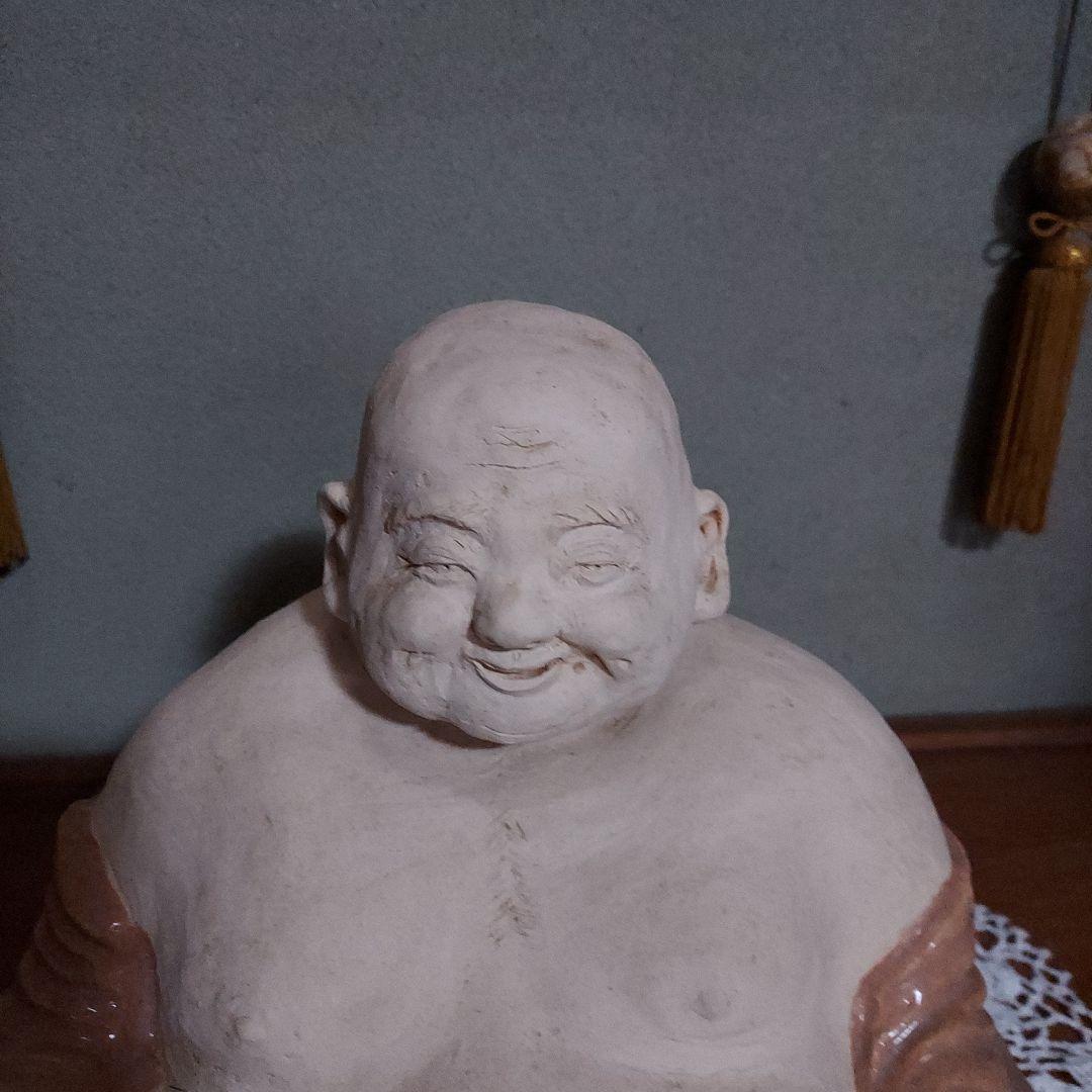 萩焼き物　布袋様置物