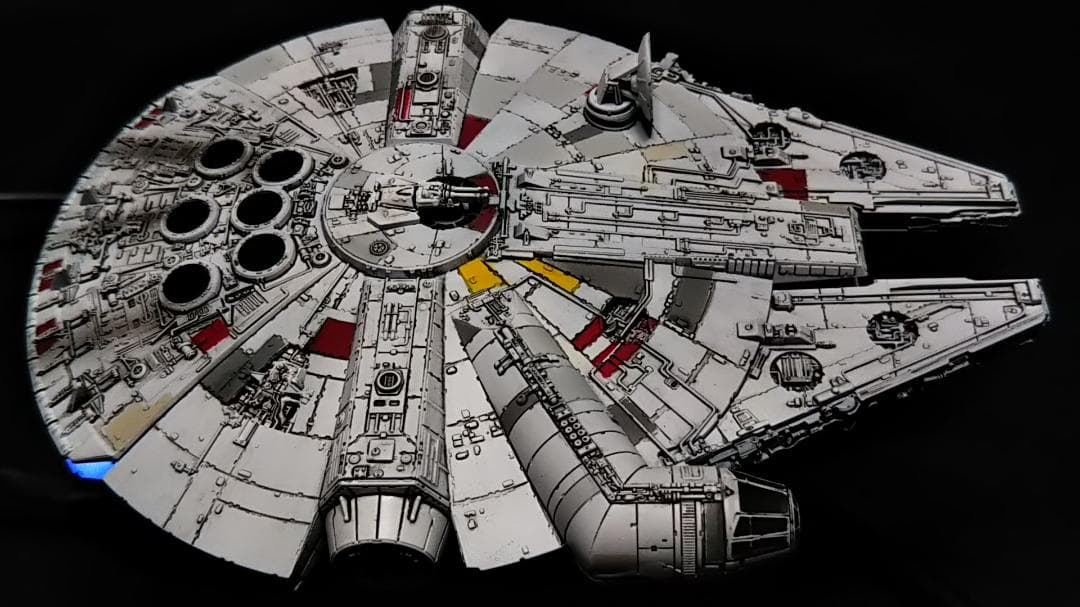 ミレニアムファルコン 電飾改修 塗装済 完成品 塗装 1/350