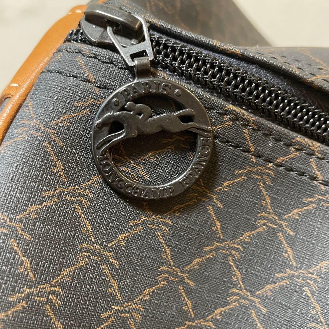 LONGCHAMP ロンシャン ボストンバッグ トラベルバッグ 総柄 2way