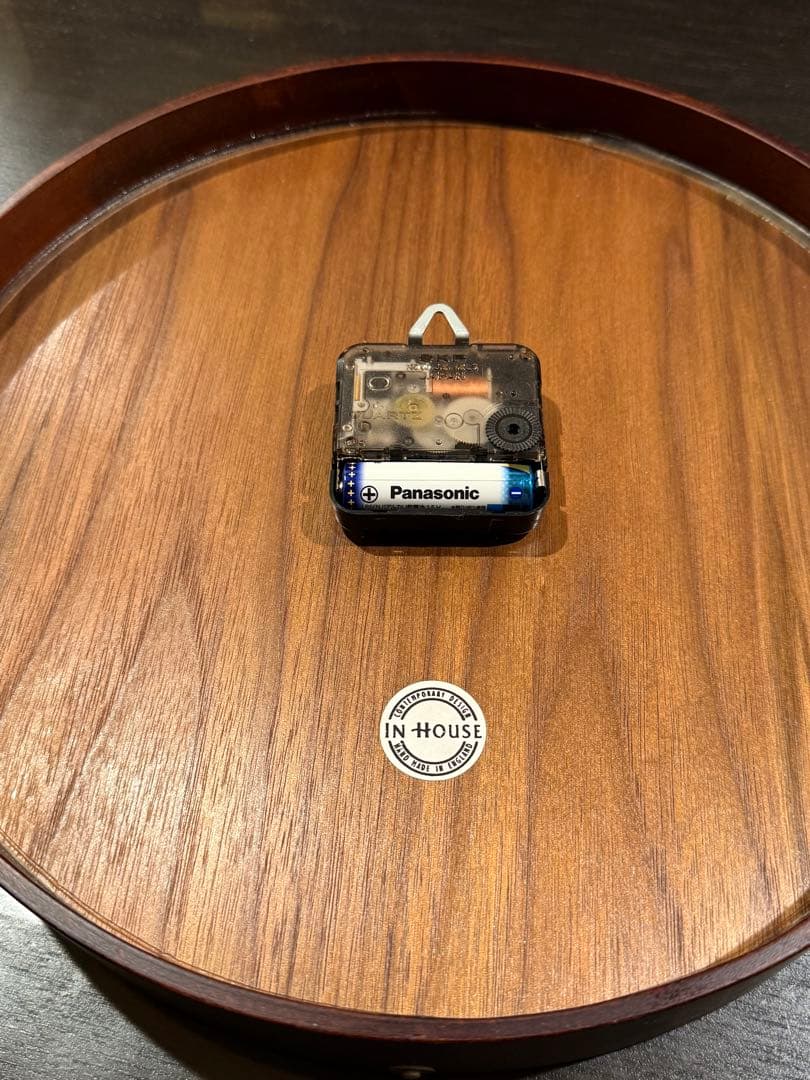 美品 IN HOUSE 掛け時計 30cm ウォルナット NW19WE 英国製