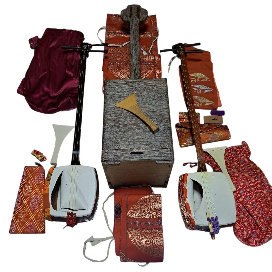 三味線 まとめ売り 写真10枚目に三味線袋有