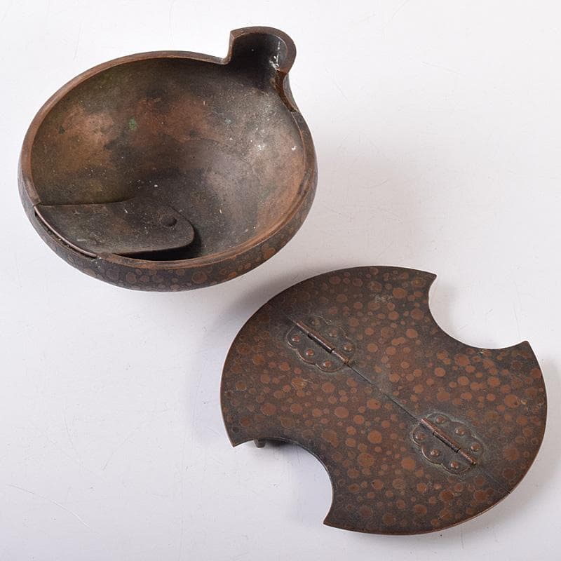 古民具　古銅製　行燈灯芯入れ　C　R8113