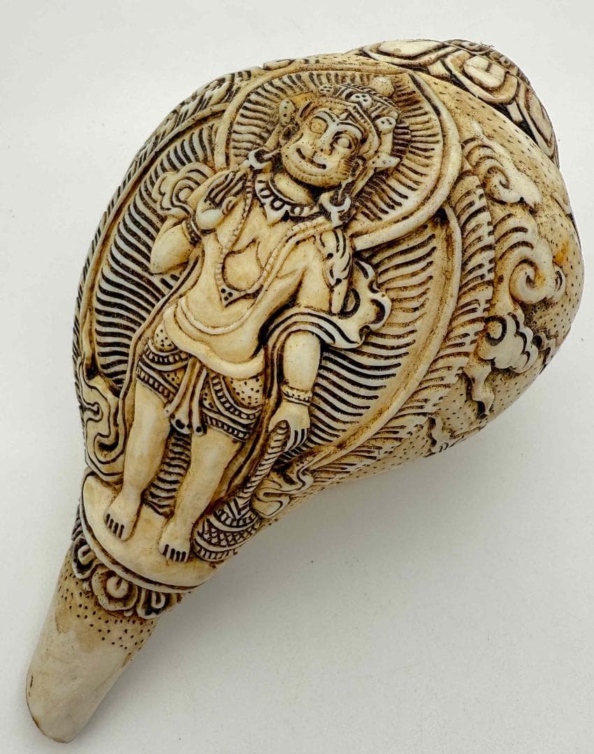 ◆チベット密教法具　法螺貝（シャンカ）・ハヌマーン 1