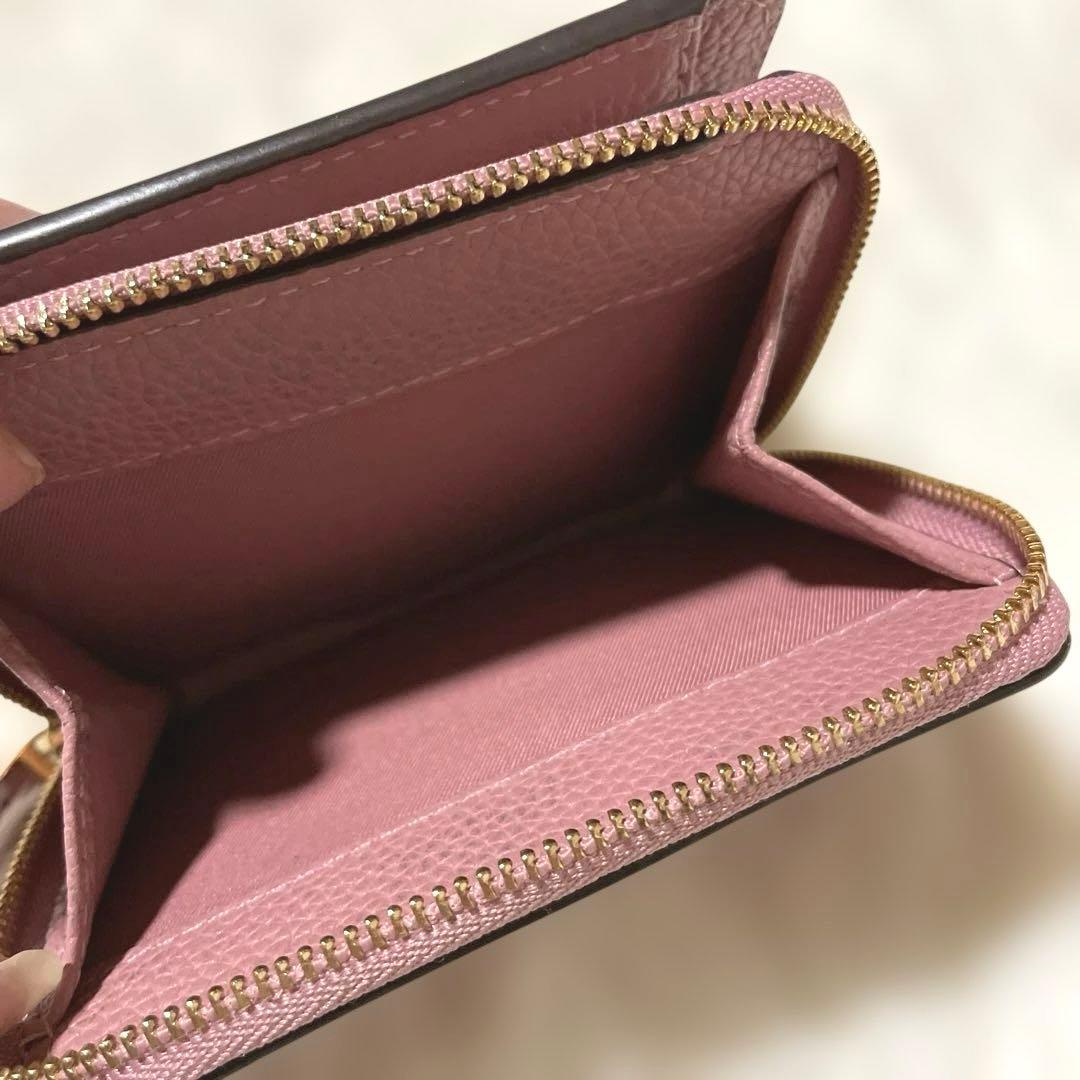 【即発送】美品　トリーバーチ　二つ折り　財布　マックグロー　ピンク　レザー