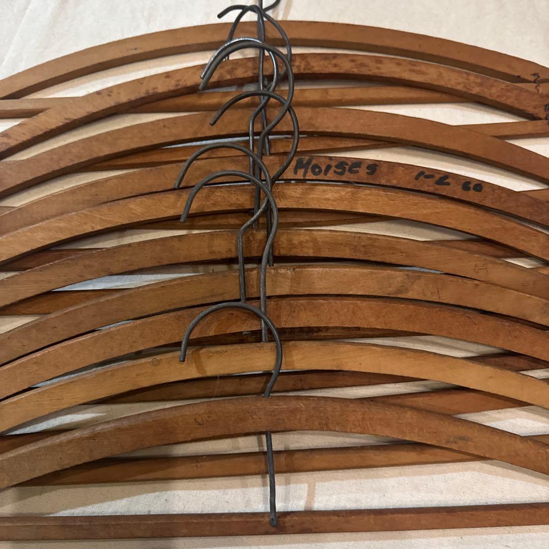 40s VINTAGE HAWAII HANGER ハンガー バー付 字 セット