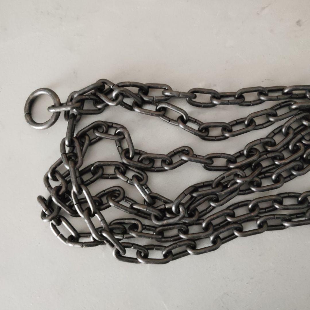 【未使用】茶道具 釣釜用具一式 釜鎖セット 釣手 真鍮製 釜鐶 鉄製 鎖