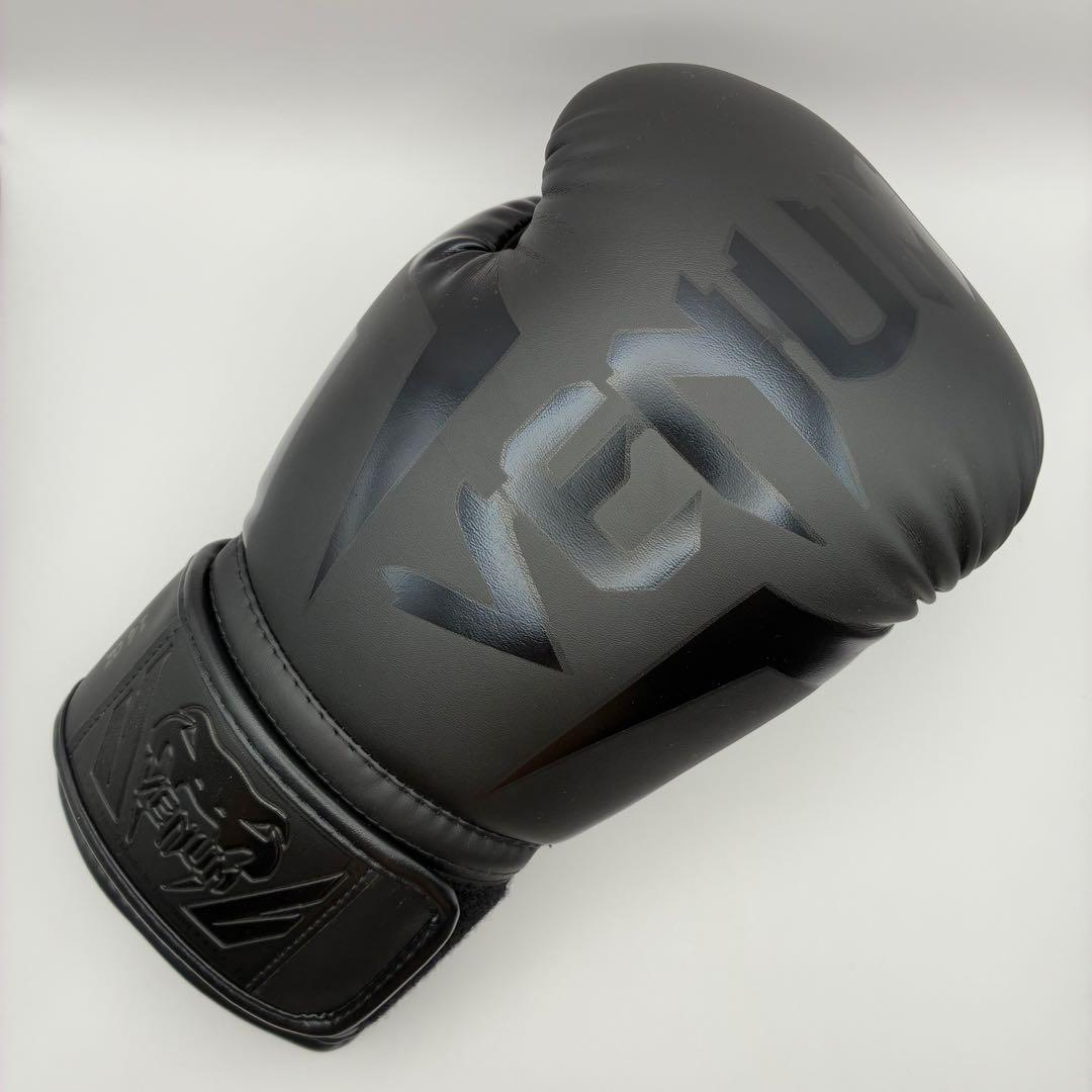 Venum ヴェヌム Elite ボクシンググローブ レザー ブラック 14oz