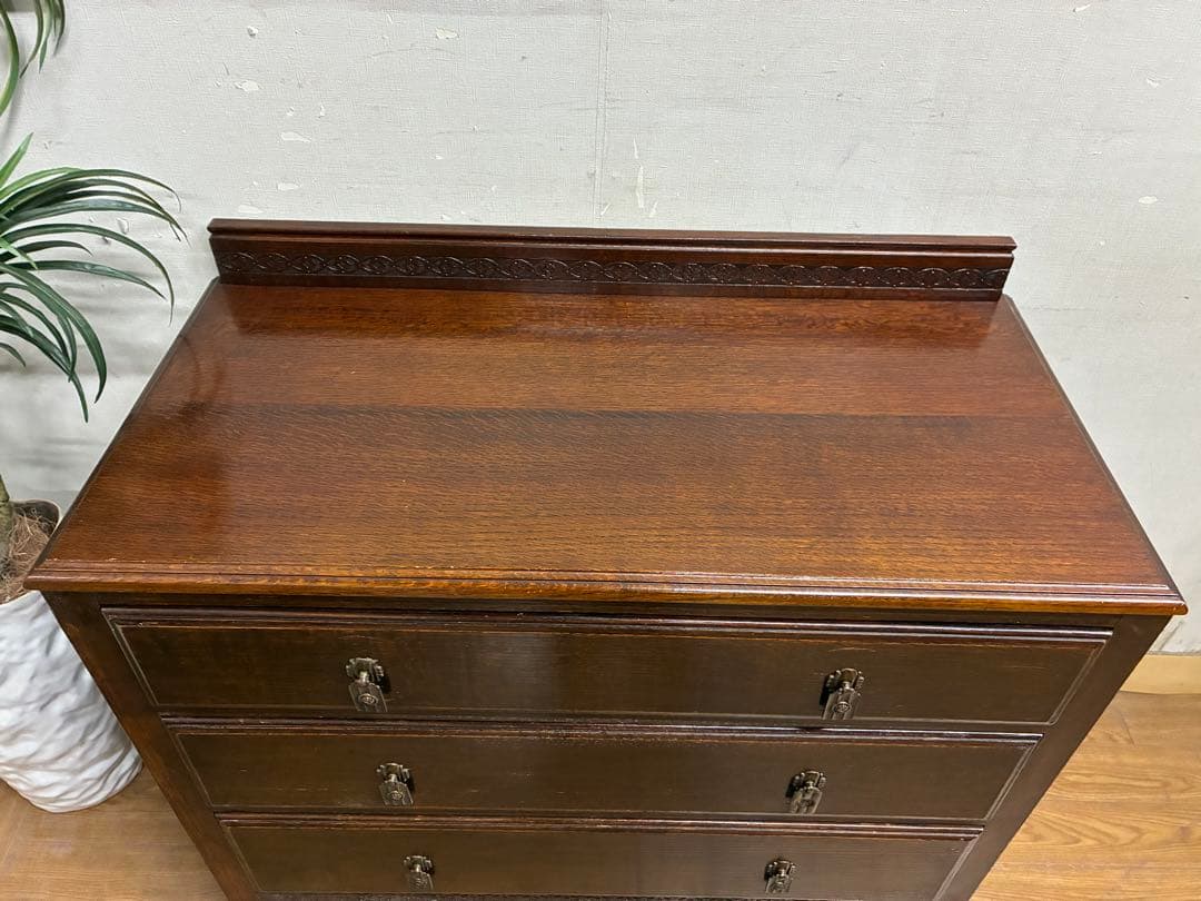 管421☆イギリス製☆ロイズアンティークス☆3段チェスト