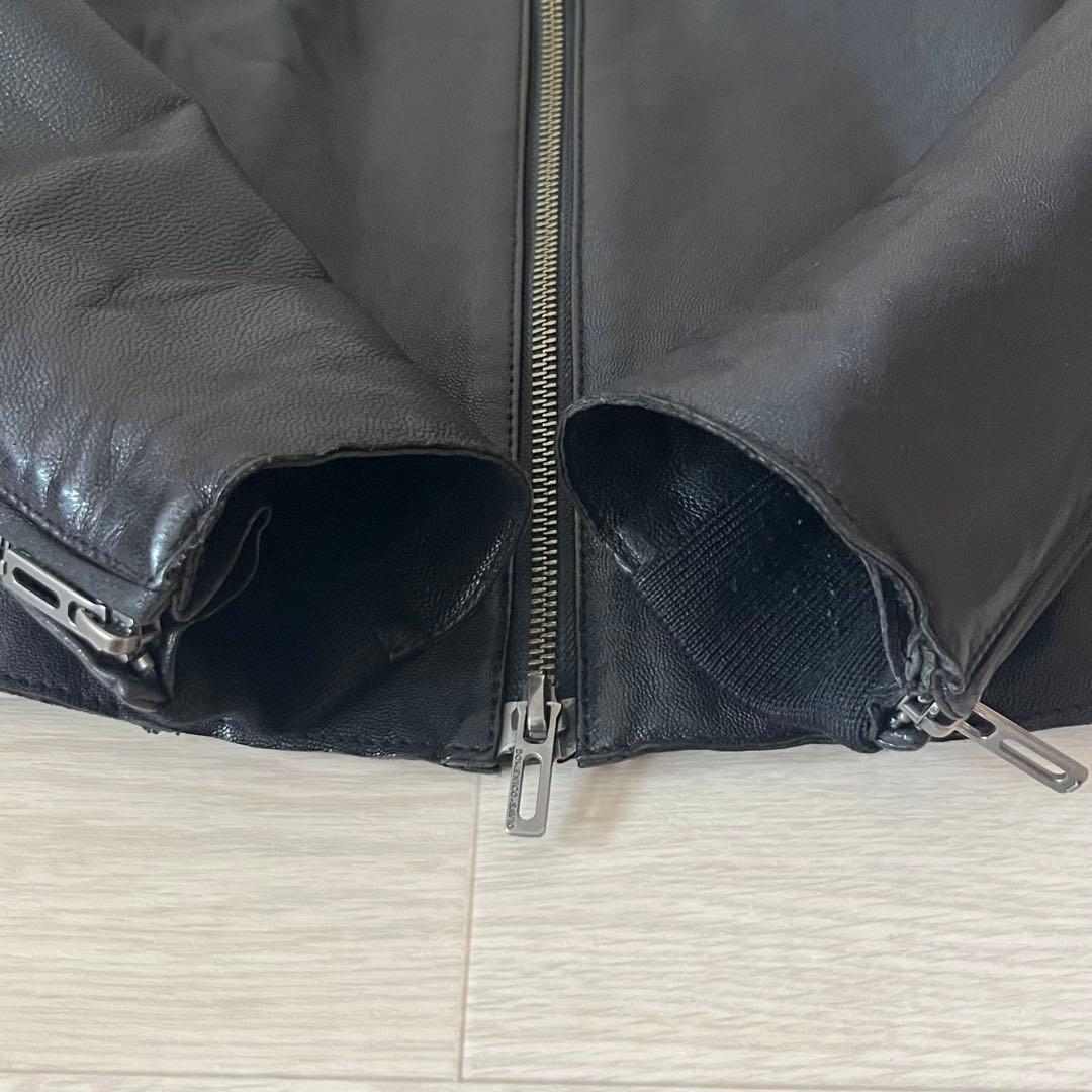 DOMENICO+SAVIO シングルレザー ライダースジャケット 46 やぎ革