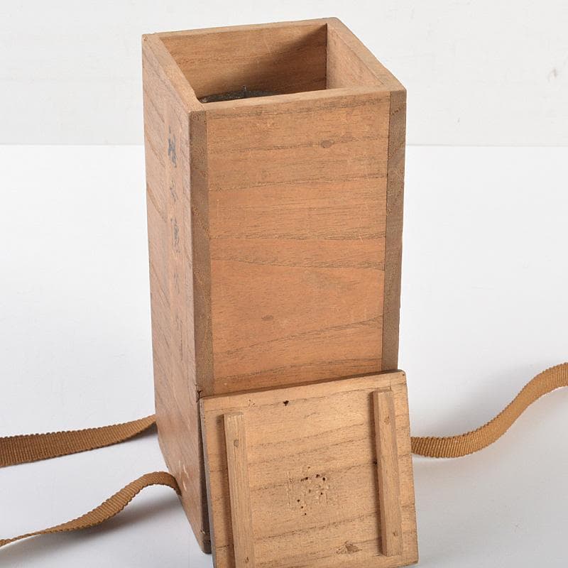 瀬戸焼　瀬戸黒　祖母懐　火灯　燭台　時代箱　C　R7015