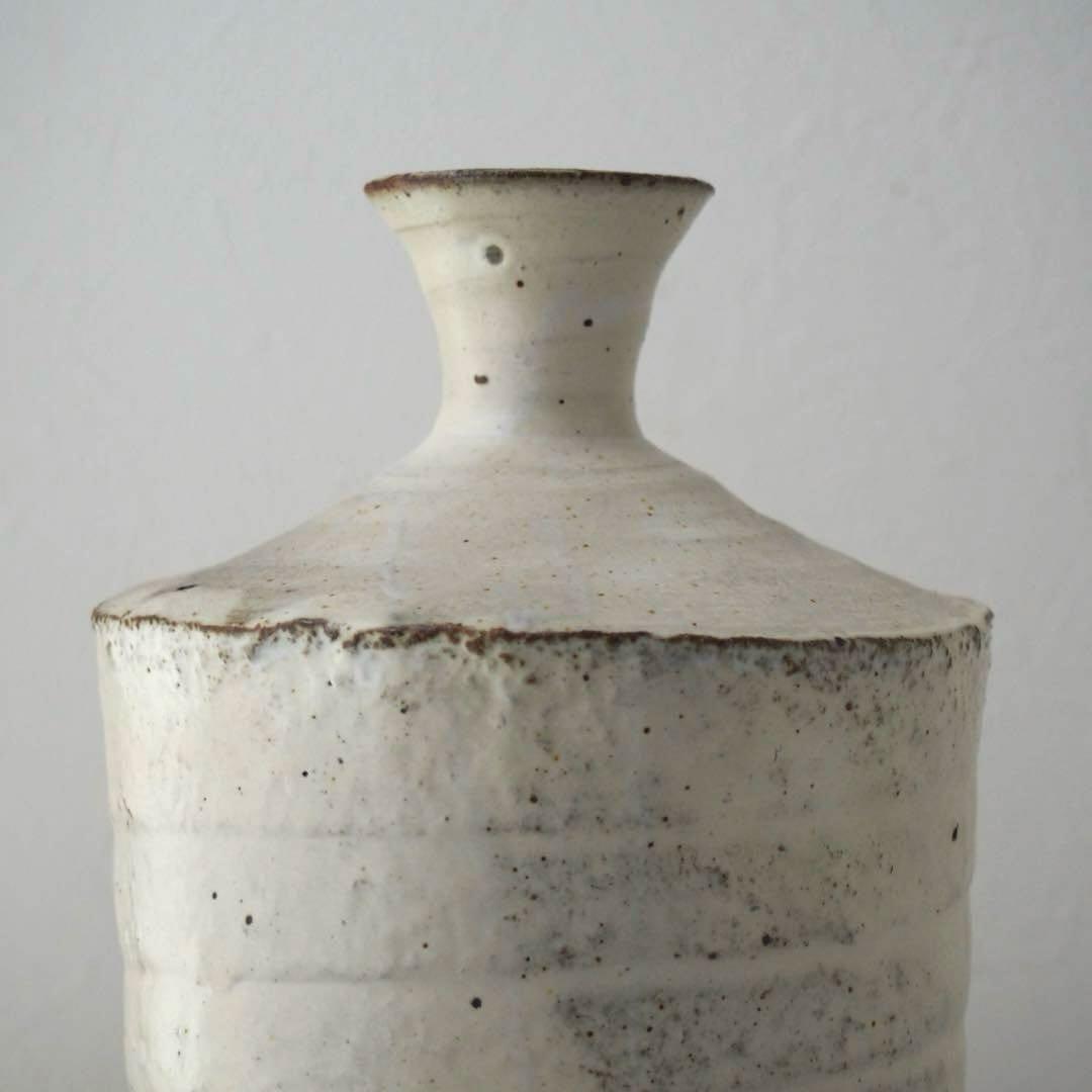 【花岡隆】 粉引 花瓶 花入れ 美品 一点物