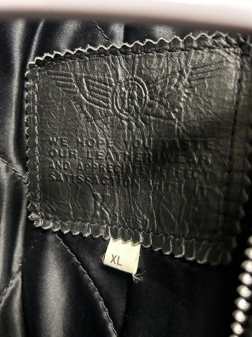 シングルライダースジャケット　牛革