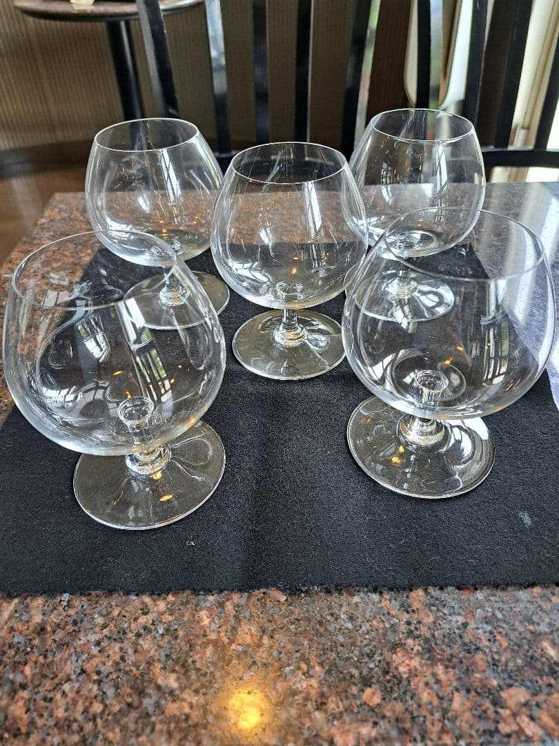 オールドバカラ、ガラス製ブランデーグラス 5個セット