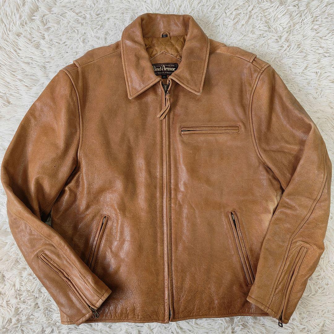 Wind Armor ウインドドアーマー レザージャケット LL　キャメル