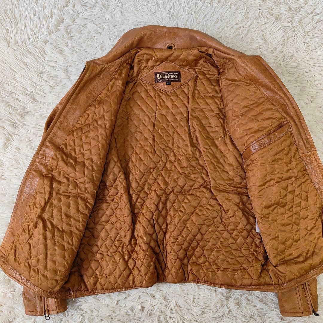 Wind Armor ウインドドアーマー レザージャケット LL　キャメル