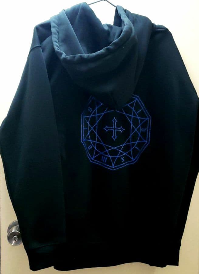 Moi dix Mois 裏起毛　ブルーロゴ　パーカー　XL　ブラック