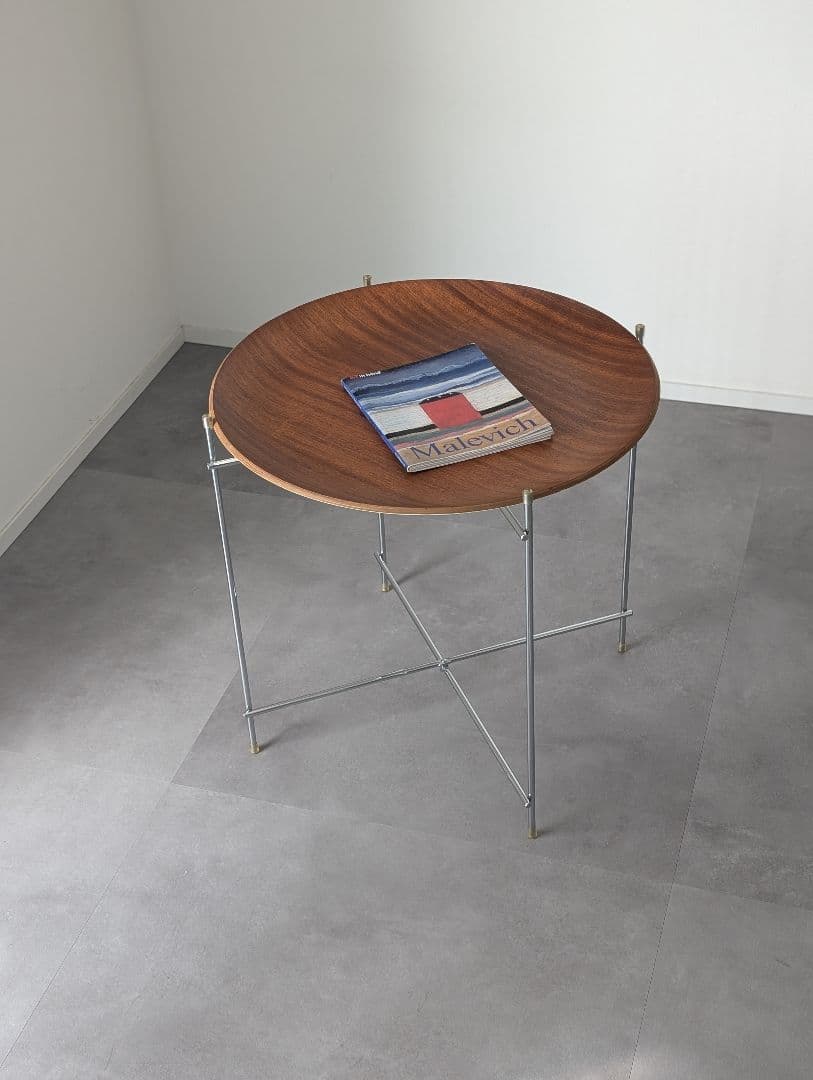 USED/北欧 モダン ウッドトレイ フォールディング　サイドテーブル