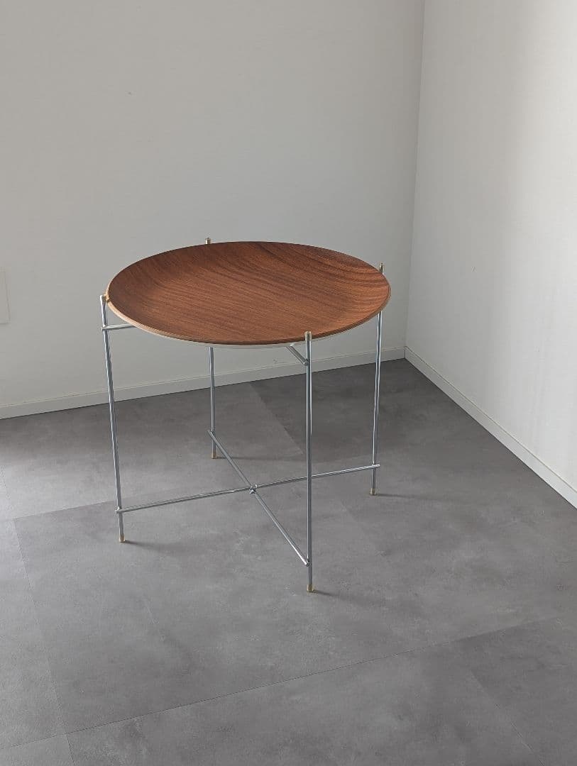 USED/北欧 モダン ウッドトレイ フォールディング　サイドテーブル