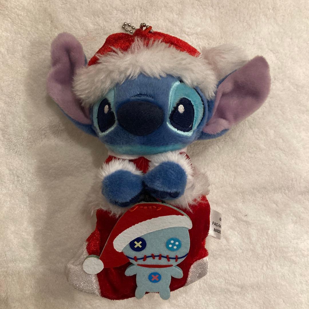 レア　スティッチ スクランプ ぬいぐるみバッジ クリスマス