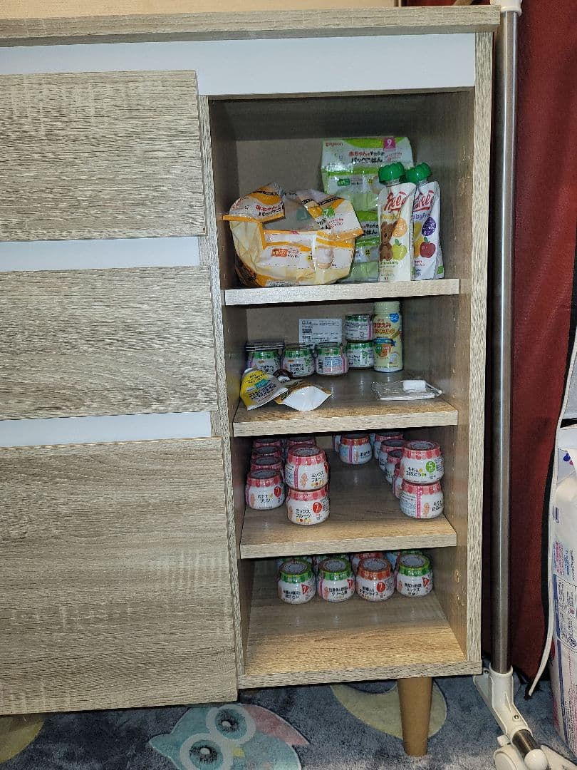 ライトウッド調キャビネット 90cm