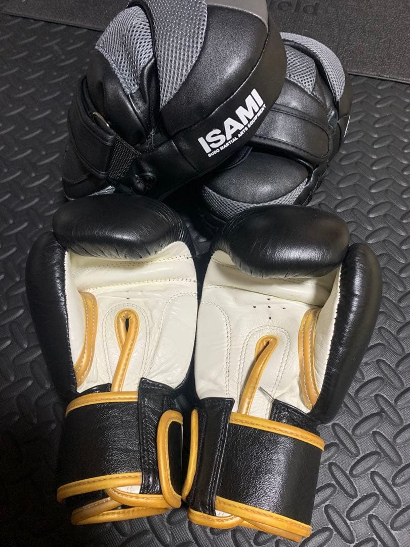 ふ*7様 ISAMI BOXER ボクシンググローブ 8oz ブラックミットセッ