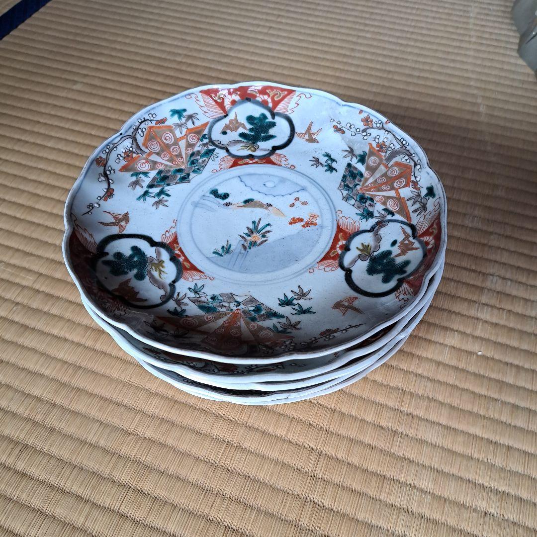 明治から昭和初期の伊万里焼皿５枚組