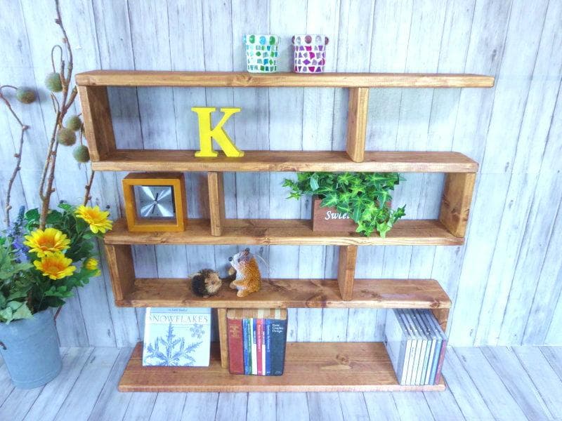 ハンドメイド ４段ラック 幅70cm (チーク色)