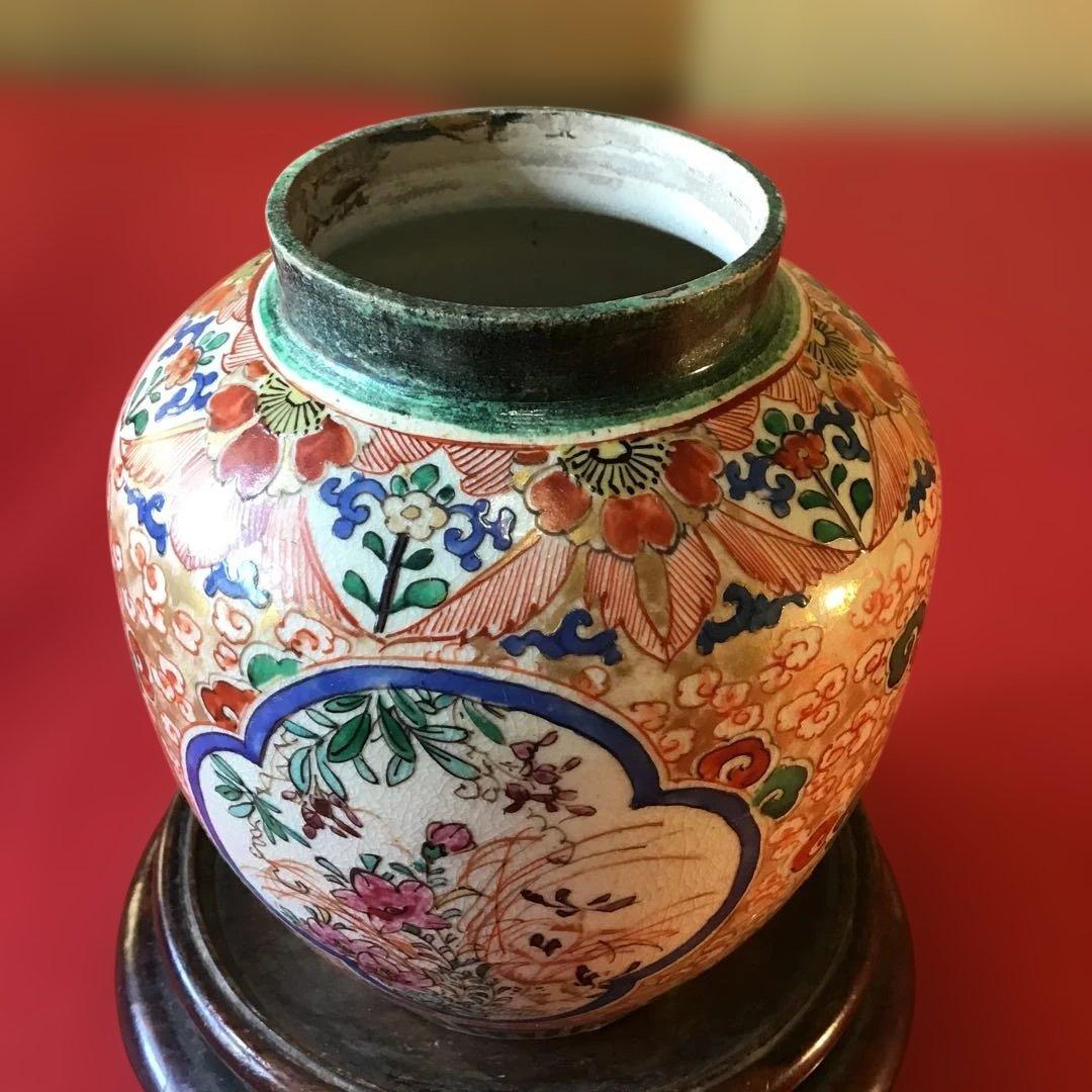 時代物　九谷小壺　明治頃