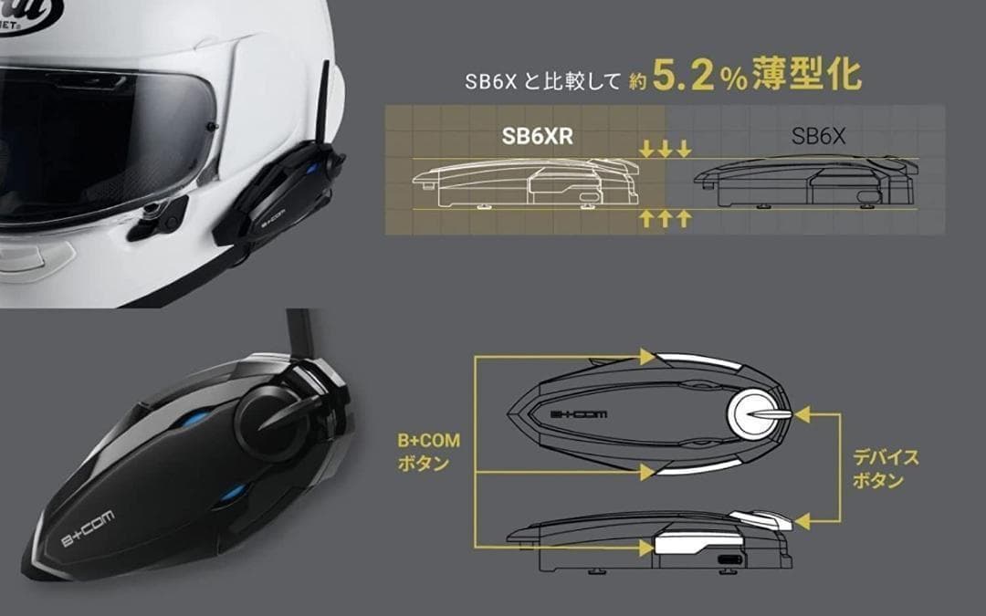 ビーコム SB6XR シングルユニット1台　インカム「6人同時通話対応モデル」