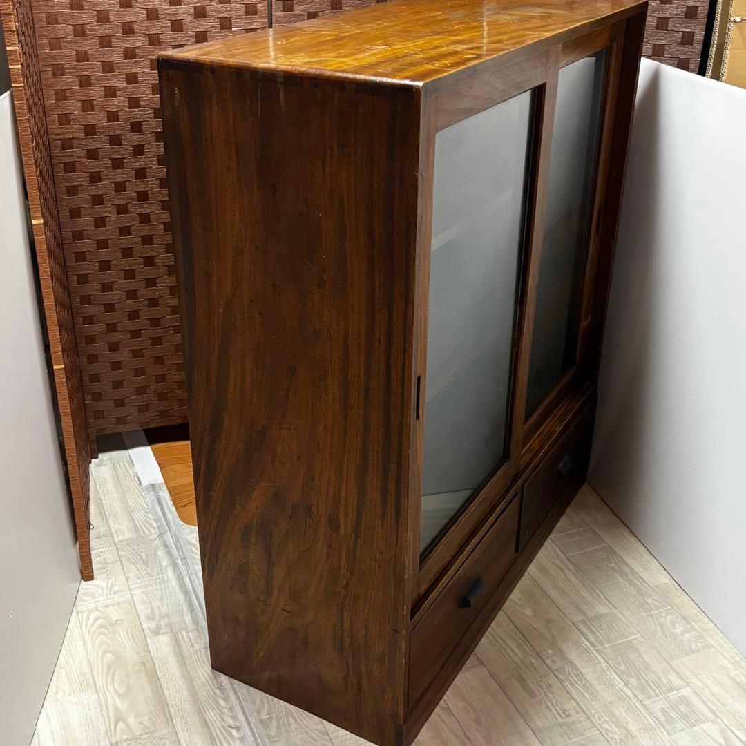 レトロ　アンティーク　飾り棚　キャビネット　古民家　食器棚　ガラス棚　カフェ