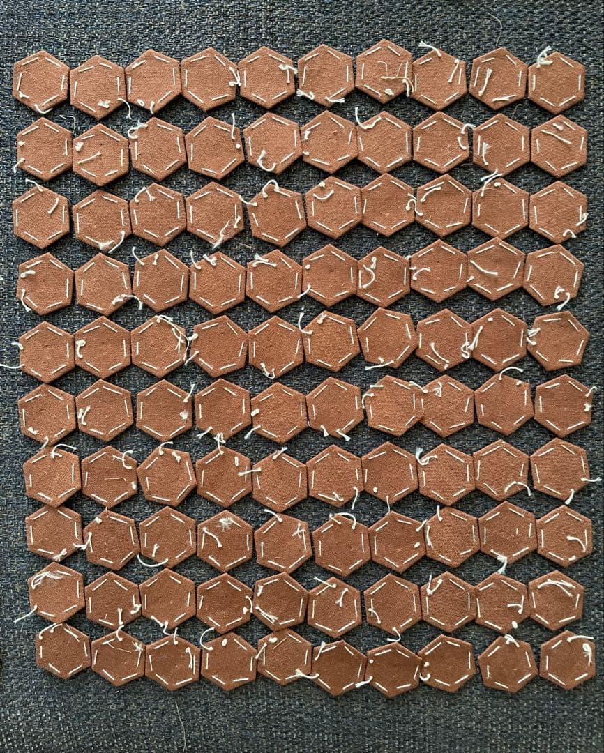 （370）正六角形 パッチワーク 製作途中