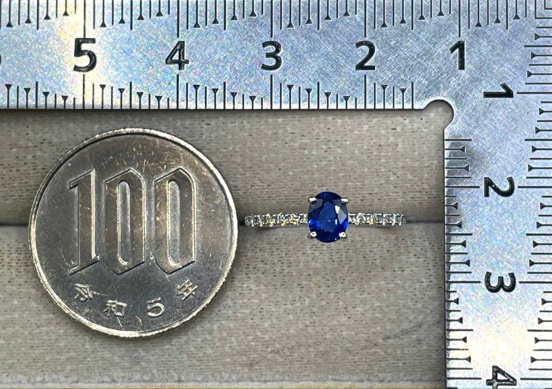 JL123★高級 非加熱コーンフラワーブルーサファイア0.4ct リング 鑑付