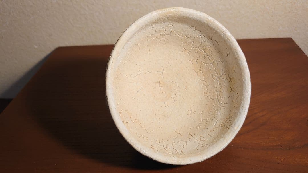 李朝　抹茶碗　鮫肌　大碗　茶道具　アンティーク抹茶碗　蔵出し　在銘　１客