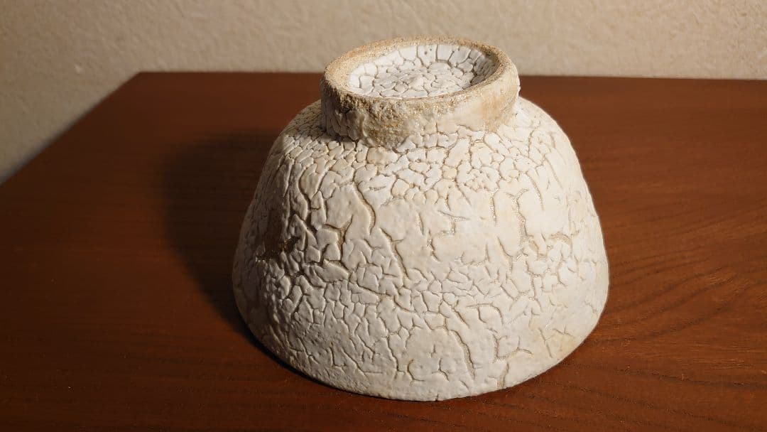 李朝　抹茶碗　鮫肌　大碗　茶道具　アンティーク抹茶碗　蔵出し　在銘　１客